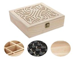25 Slot Essential Oil Bottle Wooden Storage Box Case Display Organiser Holder Wood Perfume Aromatherapy Container Organiser 2103318972979