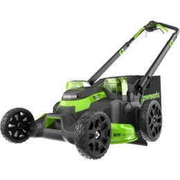 Lawn Mower Greenworks 80V 25 Brushless and Cordless (Self propelled) Double edged Vacuum Cleaner (LED Headlight Aluminium Handle) Battery ChaQ240514