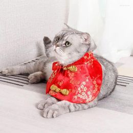 Cat Costumes Red Envelope Festive Chinese Style Pet Costume -selling Unique Adorable Collar High-quality