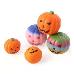 Party Favour 7Cm 10Cm Children Halloween Gifts Squishies Hand Squeeze Toys Hallowmas Rainbow Pumpkin Slow Rising Rebound Squeezed Toy Dhqgi