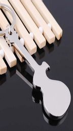 Creativity Metal Electric Guitar Beer Bottle Opener Fashion Accessories Silver Metal Electric Guitar Bottle Opener Keychains9253692