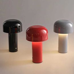 Table Lamps Creative Mushroom Table Lamp Bedside Feeding Night Light Simple Bedroom Reading Lighting Lamp Portable LED for Hotel Decor