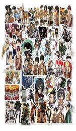 50PcsLot Anime Stickers Attack On Titan Laptop Guitar Motorcycle Skateboard Luggage Bicycle Waterproof Cartoon Sticker3197551