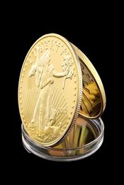 American Statue Of Liberty Craft EPluribus Unum 50 Dollar 1OZ 24K Gold Plated Commemorative Eagle Claw Collection Coin2755805