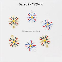 Lockets 20Pcs Lot Christian Baby Pin Charms For Kids Gold Sier Plated Mini Enamel Assyrian Flag Jewelry Diy Making 230710 Drop Deliv Dh40J