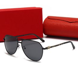 Luxury Men's Polarized Carter Sunglasses Driving Sun Glasses For Men Women Brand Designer Male Vintage Black Pilot Sunglasses UV40 298W