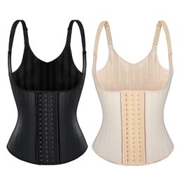 25 Steel Bones Latex Waist Trainer Vest Fajas Belt Shaper Cincher Underbust Corset Korset 240515