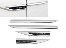For VW TROC 1720 Side Fender Door Wing Emblem Badge Sticker Trim TROC 2017 2018 2019 2020 T ROC Car Decoration6300909