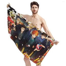 Towel TOADDMOS Anime Haikyuu Adult Child Beach Home Washcloth Volleyball Boy 3D Printed Bath Microfiber Absorbent Face