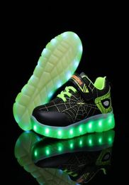 Kids led usb glowing light up tennis shoes for toddler baby boy girl children luminous sneakers kids boys girls sports shoes 201133440273