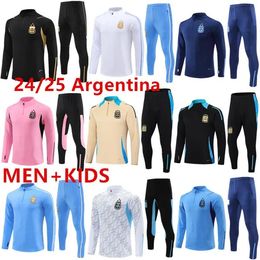 3-star Argentina tracksuit Soccer Jerseys 2024 2025 Home Away jacket Football Shirts MESSIS DI MARIA DYBALA DE PAUL MARADONA Men Kids training suit tracksuits Kit 666