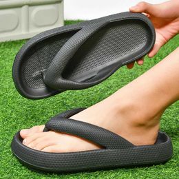 Slippers Summer Candy Color Flip Flops Women Platform Soft Sole EVA Beac Fashion Sandals House Bathroom Non-Slip Shoes Slides H240514