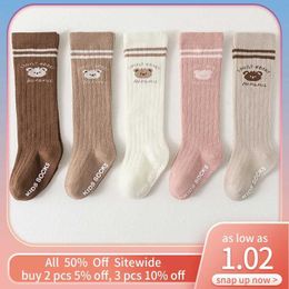 Kids Socks Thick cotton baby knee socks cartoon bear baby long socks boys and girls warm legs winter hot newborn footwear childrens socksL2405