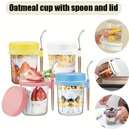 Water Bottles 1PC Oat Cups Containers With LIDS And Spoons Cereal Milk Vegetable Fruit Salad Storage Mea