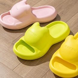 Slippers Summer Parent-child Shoes Little Bear Design Slides Lithe Cosy Sandals Men Women Non-slip Soft Ladies Home Flip Flops H240514