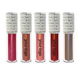 Lip Gloss 50pcslot Whole Bulk Pink Pearl Diamond Tube Pumping Lipgloss Private Label Custom Logo Vendors6469461