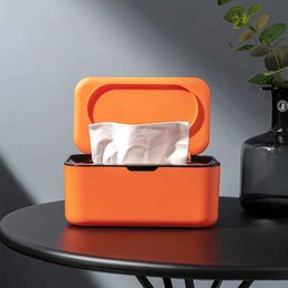 Tissue Boxes Napkins Portable tissue storage box sealed Organiser with dust cover used for wet towel dispensers home office mask storage box B240514