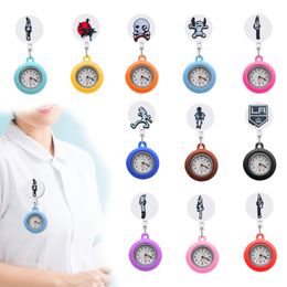 Party Favour New Halloween 3 Clip Pocket Watches Retractable Digital Fob Clock Gift Watch For Women And Men Hospital Medical Gifts With Otqjw