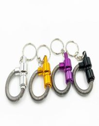 5pcs Key Chain Spring Smoking Pipe Meltal Tobacco Pipes Cigarette Pipe Cleaners Colour Random2207511