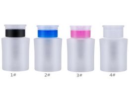 160ML Pump Dispenser Bottle Nail Polish Remover Cleanser Dispenser Nail Art Tool 2 Colours Plastic Liquid Container with Flip Top9965733