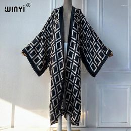 Summer Outfit Kimono Africa Geometric Print Beach Cover Up Maxi Dress Cardigans Wear Women 2024 Abaya Dubai Luxury