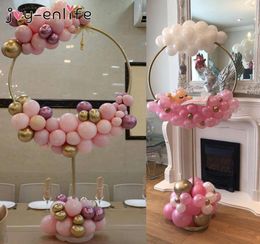 Party Decoration 1set 163x69cm Wide Circle Balloon Column Base And Plastic Poles Arch Wedding Decorations Birthday Event Supplies3980542