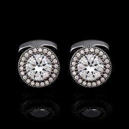 Cufflinks mens light luxury womens zircon French shirt cuff studs Cufflinks 231214