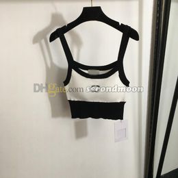 Women Sport Camis Letters Print Tanks Top Summer Breathable Camisole with Padded Designer Vest