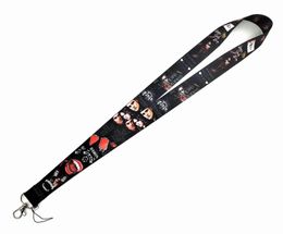 halloween horror scary movie film characters Keychain ID Credit Card Cover Pass Mobile Phone Charm Neck Straps Badge Holder Keyring Accessories