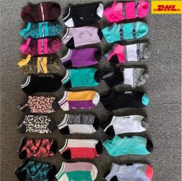 DHL Black Socks Adult Cotton Short Ankle Socks Sports Basketball Soccer Teenagers Cheerleader New Sytle Girls Women Sock with Tags