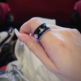 Designer Westwoods a niche luxury king couple ring original replica enamel pearl drop glaze female Nail 3H9R