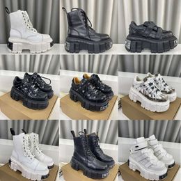 Designer Shoes New Rock Platform Sneakers Thick Bottom Shoe High Top Shoes Men Black 566