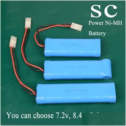 Other Batteries Chargers 2Pcs 7.2V 8.4V 9.6V 2500Mah Sc Ni-Mh Rechargeable Battery Pack For Emergency Light Glare Flashlight Elect Dhlq1