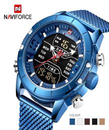 Naviforce 2019 new 9153 sport digital military men watch top brand luxury steel strap wristwatch Relogio Masculino montre homme5748589