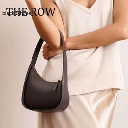 The Row TR one bags irregular design cowhide shoulder Designer bucket portable underarm half moon womens bag