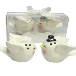 Party Favour 30sets/lot Porcelain Angel Bird Salt Pepper Shakers Favours And Gifts For Wedding Shower Souvenirs