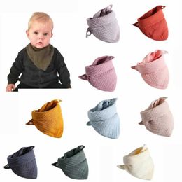 Bibs Burp Cloths Organic cotton baby bib triangle Burp clothing cartoon Saliva towel baby feeding bib soft absorption baby bibL2405