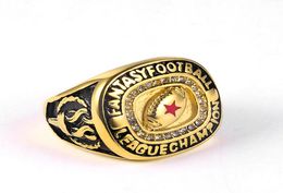 Fantasy Football Ring Stainless Steel American Rugby League ship Jewelry3973419