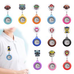 Pocket Watch Chain Wang Team 33 Clip Watches On Lapel Fob Pattern Design Nurse Sile Brooch Medical With Second Hand Drop Delivery Otht8