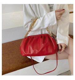 Shoulder Bags Ladies Fashion Is Just PU Leather Messenger Bag 2024 Large Capacity Solid Colour One Chain Travel