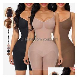 Womens Shapers Body Shapewear Waist Trainer Bodysuit Slimming Underwear Belly Sheath Colombian Reducing Girdles Bodyshaper Drop Deliv Dhdvr