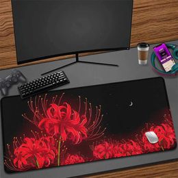 Mouse Pads Wrist Rests Pc Game Table Mat Red Spider Lily Game Mouse Mat XXL Table Speed Animation Mouse Mat 900x400 Laptop Keyboard Mouse Mat J240510