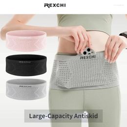 Outdoor Bags REXCHI Sport Running Waist Bag Men Women Gym Sports Trail Invisible Mobile Phone Money Belt Fanny Pack