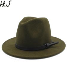 Women Men Wool Vintage Gangster Trilby Felt Fedora Hat With Wide Brim Gentleman Elegant Lady Winter Autumn Jazz Caps T2001188480589