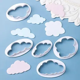 Baking Moulds Cloud Plastic Cutter White Fondant Cookies Chocolate Pressing Die Stencil Cake DIY Decoration Mold