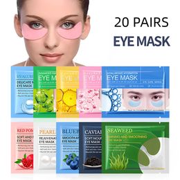 20 pairs of collagen patches under the eyes Moisturising dark circles eye care mask puffy eyes 240515