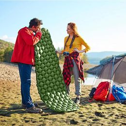 Pillow Outdoor Inflatable Mattress Diamond Ultra-Light Camping Mat Hiking Air Portable Sleeping Damp Proof Waterproof Pad