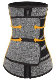 Premium Neoprene Waist Trainer Slimming Belt Body Shaper Bands Double Straps Cincher Corset Fitness Sauna Sweat Belt Girdle Shapew1049220