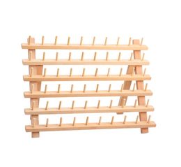 60Spool Thread Rack Sewing Embroidery Organiser Natural Wood for Sewing Quilting Embroidery Hairbraiding Hanging Jewelry7607497