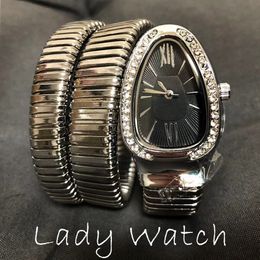 New Women Luxury Brand Watch Snake Quartz Ladies Gold Watch Wristwatch 32MM alloy bezel glass mirror Quartz movement electronic watches casual Fashion gift Watches